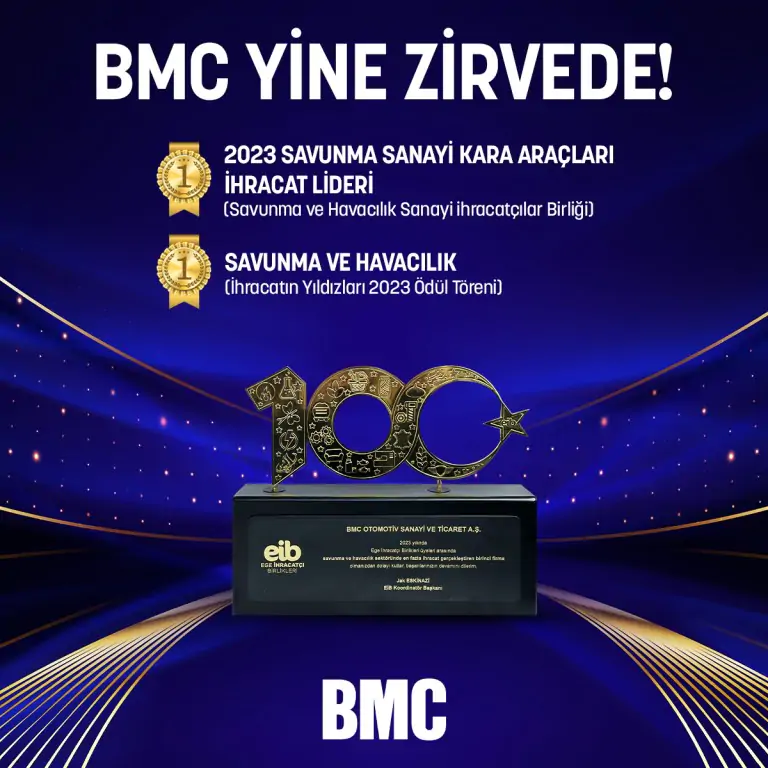 BMC, SAVUNMA SANAYİ KARA ARAÇLARI İHRACATINDA ZİRVEDEKİ YERİNİ KORUDU